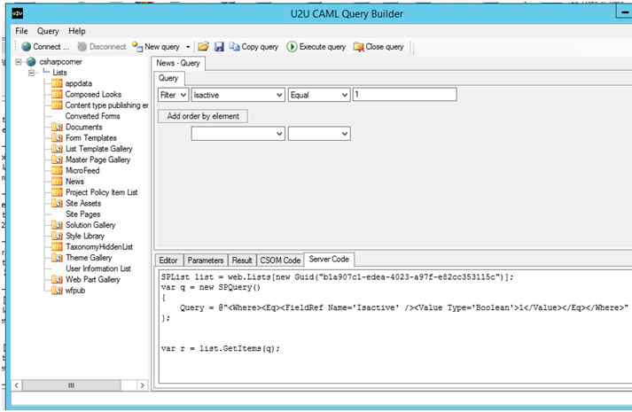 retrieve the Isactive values